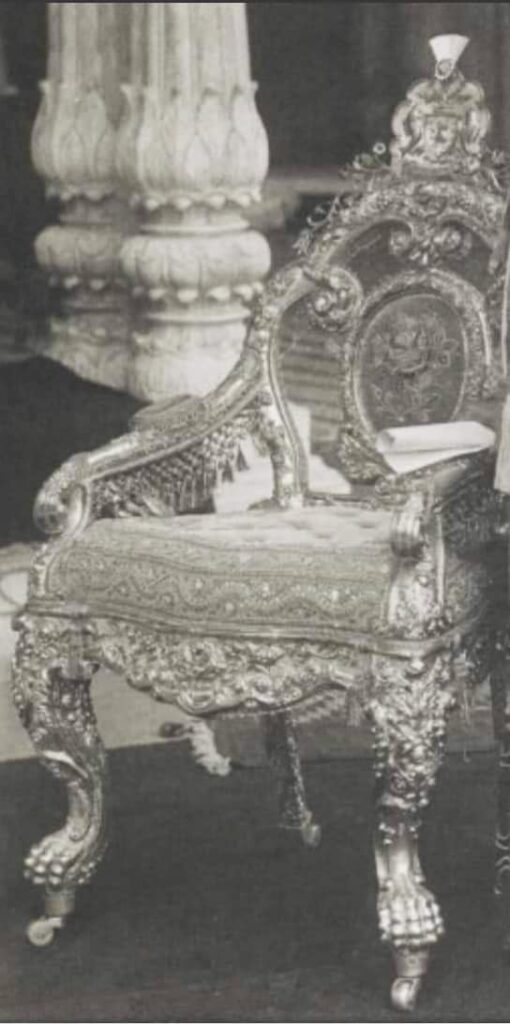 Majestic Throne of Bhopal Princely State